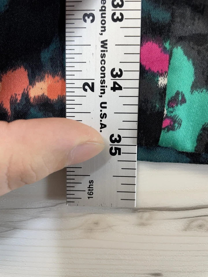 Vestido French Connection para mujer 8 negro multicolor floral funda manga gorra forrada Foto 4 de 4