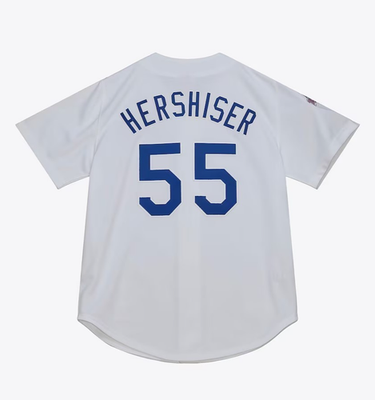 MLB Mitchell & Ness Los Angeles Dodgers #55 Baseball Jersey New
