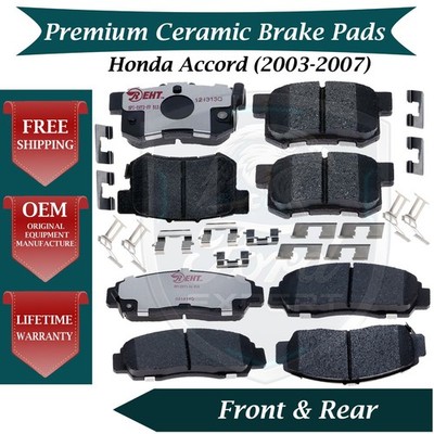 New OE Front & Rear Ceramic Brake Pads For 2003-2007 Honda Accord 9 Yr Warranty