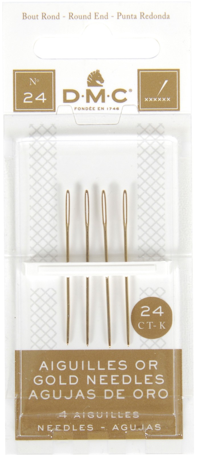 DMC 6130DMC Gold Tapestry Hand Needles-Size 24 4/Pkg