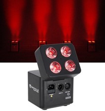 Rockville FLIP PAR BLACK Battery Par Can Wash Light w/ Wireless DMX Wifi App