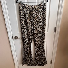 ASOS Leopard Print Wide Leg Pants Women's Size 6 Animal Print