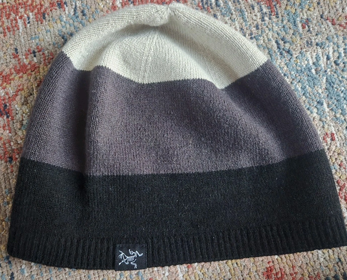 Cappello berretto ARC'TERYX Charlie Toque a righe acrilico uomo taglia unica raro vintage