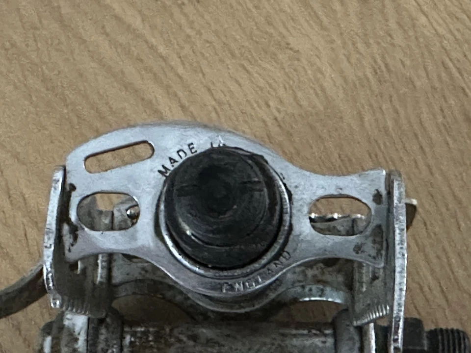 Raleigh 501 Chrome Quill Pedals 9/16" Vintage Retro Steel Road Racing Bike 1960s - Image 2 of 3