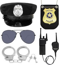 5Pcs Halloween Police Costume Accessories Toy Police Badge for Kids  Police Han