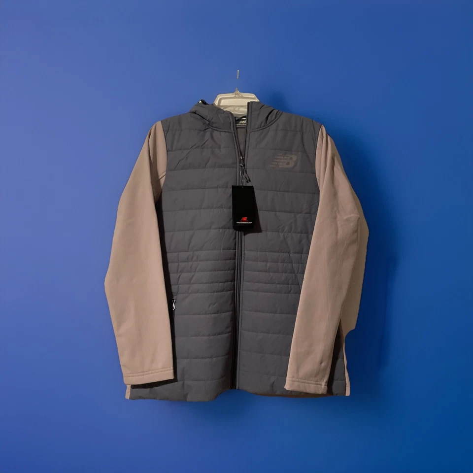 New w/ tagsNew Balance Pale Pink/Gray Quilted Puffer Comfort Fit Hooded Jacket  - Image 4 of 4