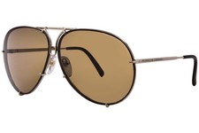 Porsche Design P8478-A Sunglasses Light Gold/Brown/Silver 69mm W/Extra Lenses