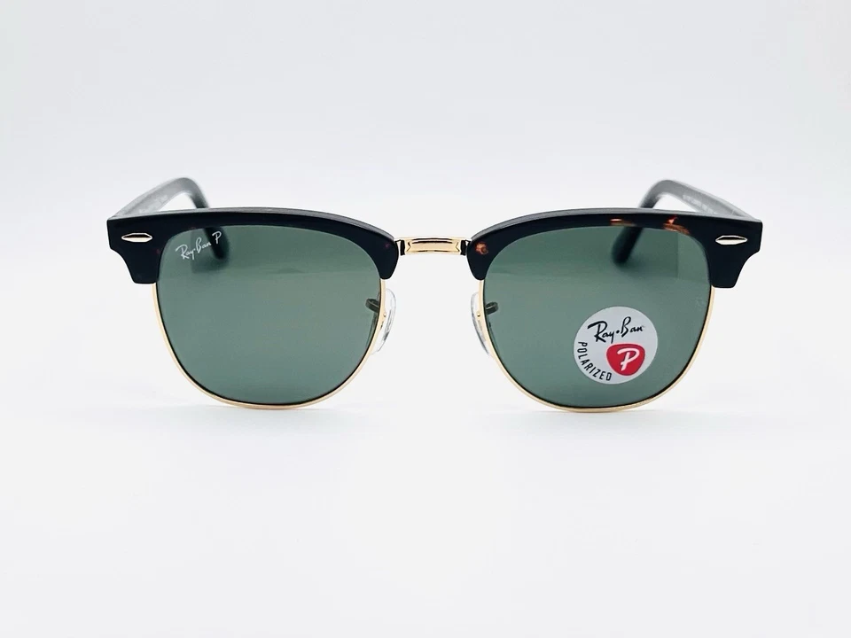 Gafas de sol polarizadas Ray-Ban Clubmaster Classic RB3016 51 mm - lente habana/verde Foto 4 de 4