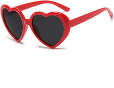 Women Fashion Oversized Heart Sunglasses Retro Cute Love Shaped Eyeglasses UV400