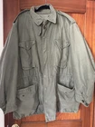 Original Military Issue Olive Drab Field Jacket with Epaulets WW2 Large Long