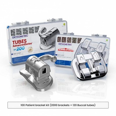 OrthoMetric Advanced Series Metal Bracket Kit MBT 022 (100 Cases) - 10.11.2913