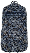 Vera Bradley Large Quilted Duffel Bag Windsor Navy Blue Paisley
