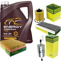 Mann Inspektionspaket 5L Mannol Energy Premium 5W-30 FüR Opel Vectra C Signum