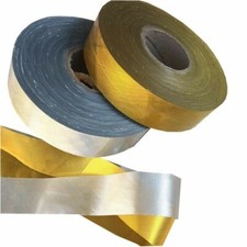 120M Polyester Bias Binding Tape DIY Sewing Trimming Gold/Silver Color 30mm Wide