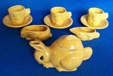 CARLTON WARE BUNNY TEA SET OUR TREASURES YELLOW FULL SET