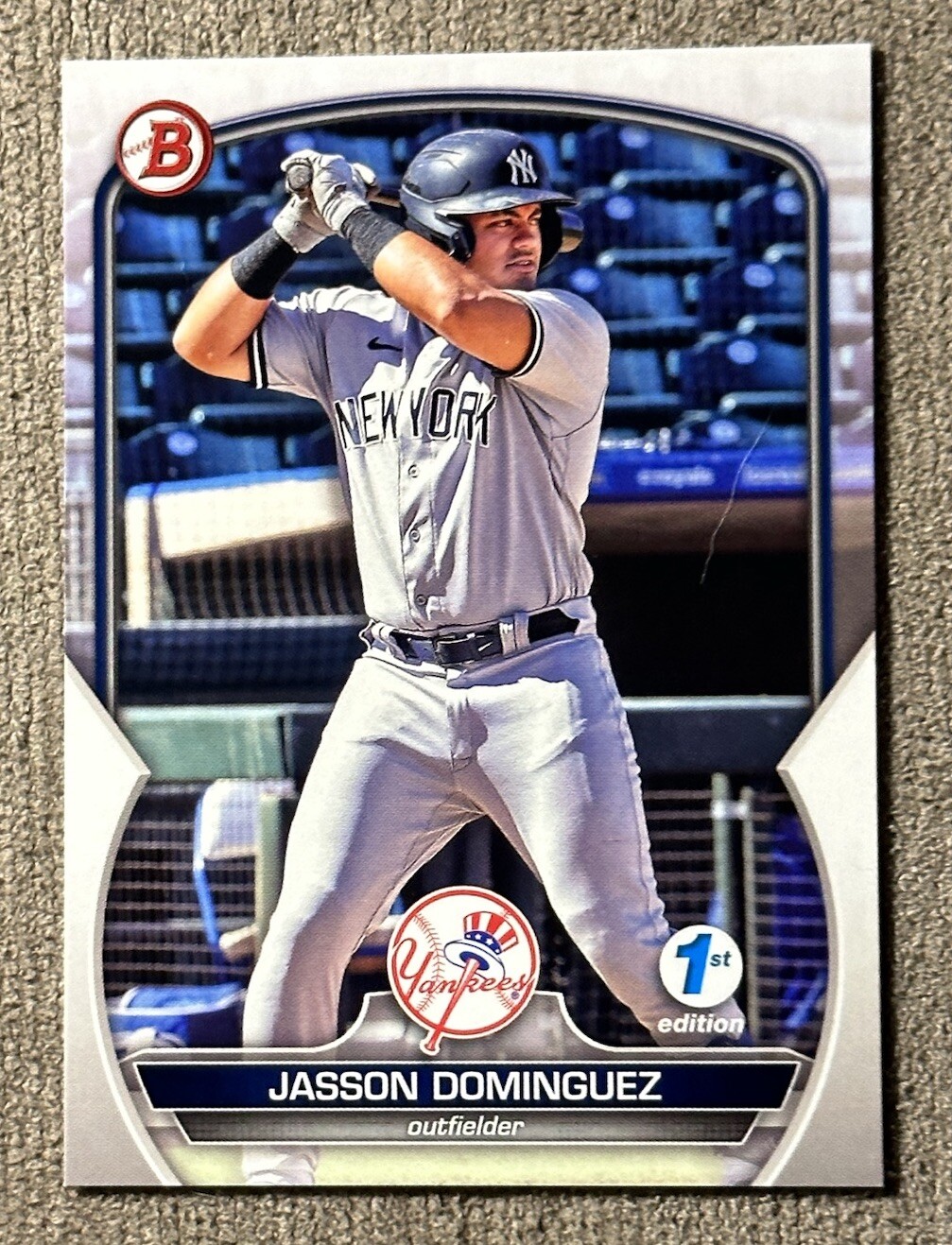 Jasson Dominguez 2023 Bowman 1st Edition #BPPF-18 Prospect Card Yankees Rookie
