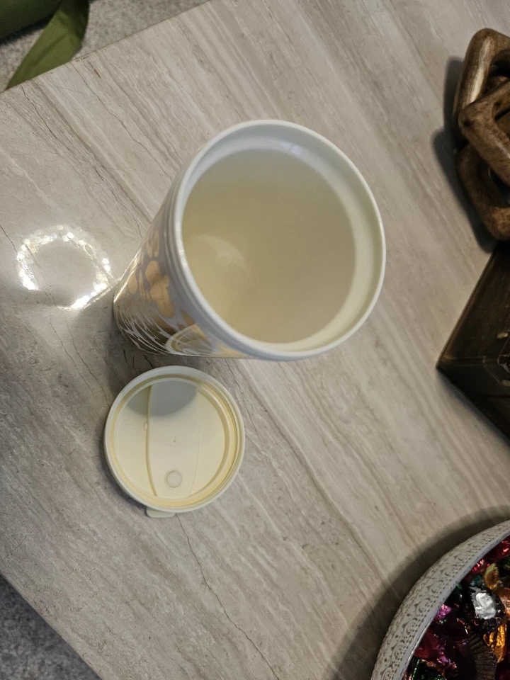 Kate Spade New York Gold Insulated Travel Tumbler, BPA Free, Stylish Coffee Mug" - Image 3 of 4