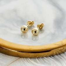 18ct Gold 5mm Ball Stud Earrings - Pair