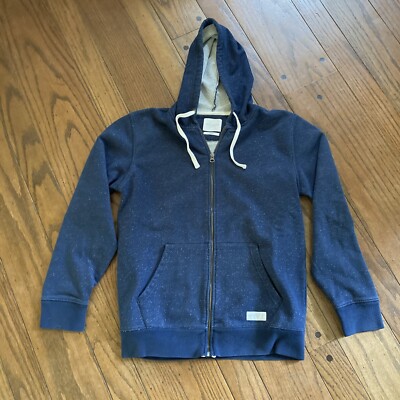 Saturdays Surf NYC Blue Indigo Denim Jean Style Hoodie Zip Saturdays Surf NYC Blue Indigo Denim Jean Style Hoodie Zip