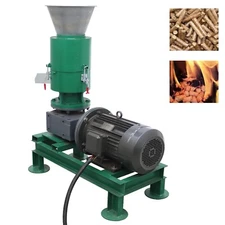 3-phase Electric Wood Pellet Machine Wood Granule Maker w/6mm Plate 60kg/h 220V