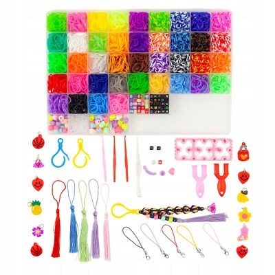 DIYQUEEN DIY Loom Gummibänder Bänder Starter Set GROß Armbänder Loops Zubehör Kit 3500