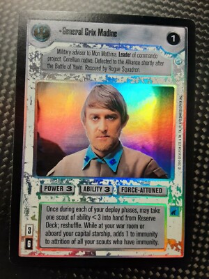 Decipher Star Wars CCG FOIL General Crix Madine UNPLAYED BB Reflections MINT