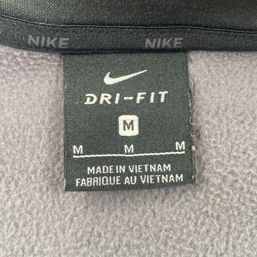 Nike Dri-Fit Activewear 1/2 Zip Fleece Pullover Sweatshirt Mens Size M Dark Gray - 第 3/12 張圖片