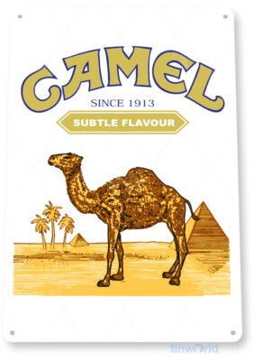 is camel a good cigarette TIN SIGN Camel Cigarettes, Tobacco, Cigar, Bar, Retro, Smoke Shop Decor,  A074