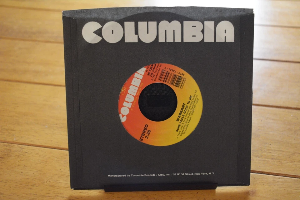 WARRANT "SURE FEELS GOOD TO ME" 45 RPM 7" VG+ RECORD COLUMBIA R[E24-115] Foto 2 de 4