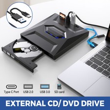 External CD DVD Drive USB 3.0 Writer Burner Player for PC Laptop Windows 11 10