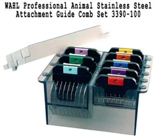 WAHL Professional Animal Stainless Steel Attachment Guide Comb Set 3390-100
