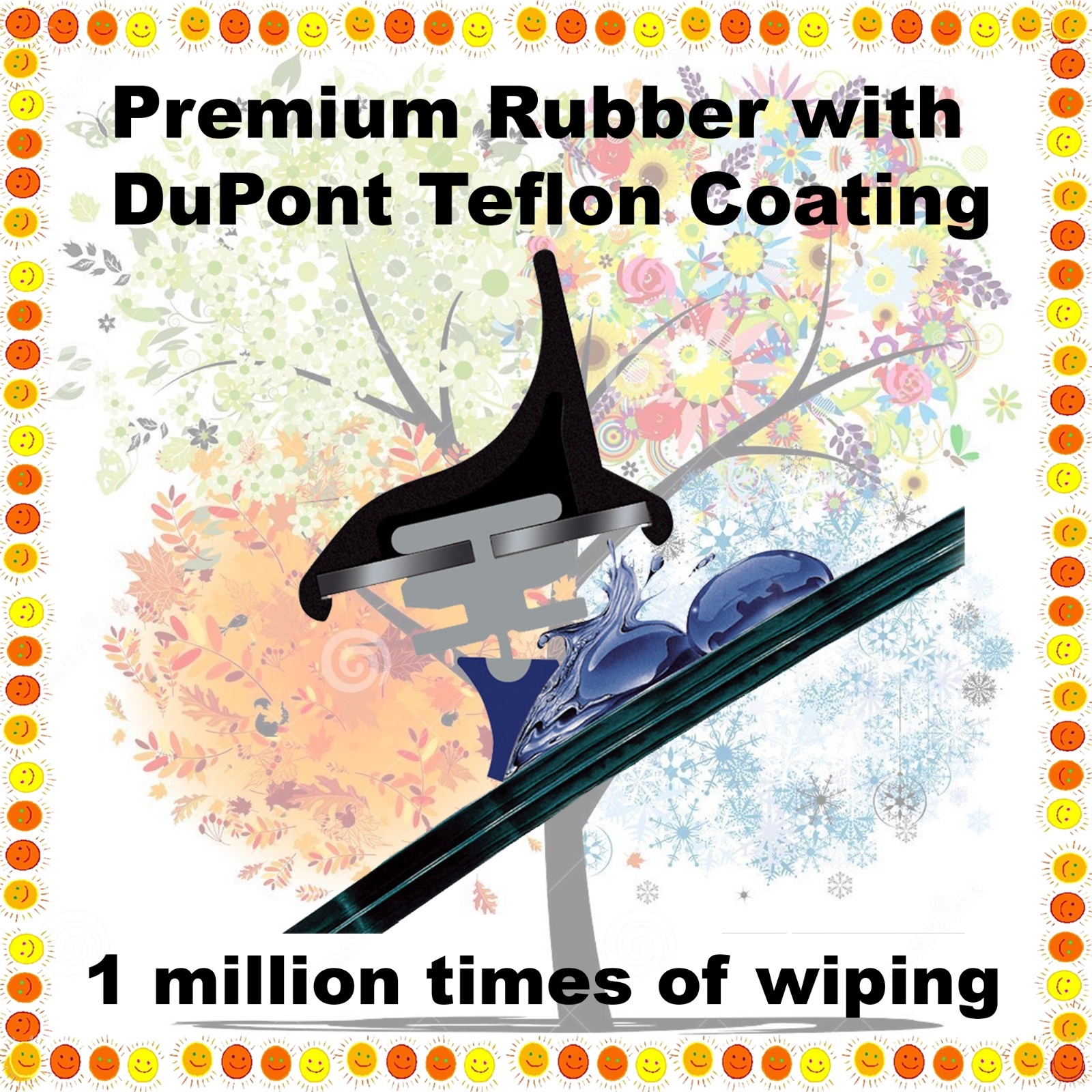 AERO HYBRID 24" & 21" PREMIUM OEM QUALITY SUMMER WINTER WINDSHIELD