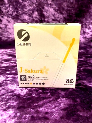 SEIRIN Acupuncture JSP type (J Sakura) 0.18㎜ x40㎜ Free Shipping from JAPAN