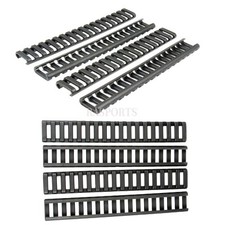 8PCS 7" Black Heat Resistant Weaver Picatinny Ladder Rail Cover