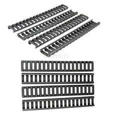 8PCS 7" Black Heat Resistant Weaver Picatinny Ladder Rail Cover