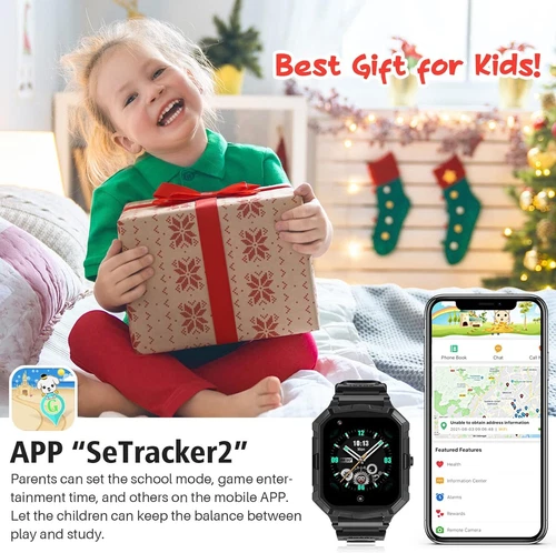 Smartwatch 4G Dzieci Telefon Zegarek z GPS WiFi Rozmowa wideo SOS dla chłopców Dziewcząt - Zdjęcie 11 z 65