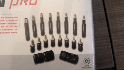 18pc STEELMAN TAMPER PROOF DIAMOND FORCE TORX STAR BIT SOCKET DRIVER SET 78764