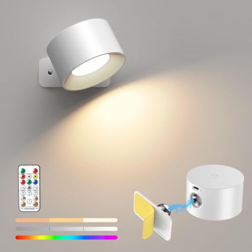 LED Wandleuchte RGB Wandlampe Kabellose Wandleuchten Akku Fernbedienung - Bild 1 von 17