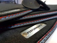 Performance Fußmatten für BMW 7er F02 Lange Version Velours Metall Logo 