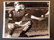 Glossy Press Photo Catcher John Perry Weston Baseball Team 