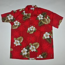 PACIFIC LEGEND Hawaiian Shirt Vintage Made In Hawaii Men's Medium Floral Aloha