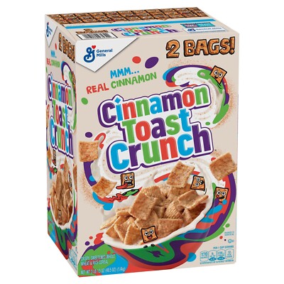 Cinnamon Toast Crunch Cereal, 24.75 Oz. x 2-Count *FREE SHIPPING*
