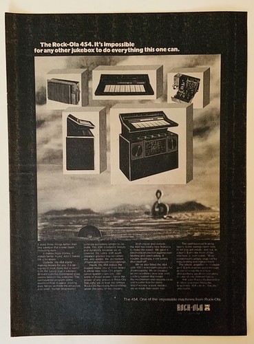 ROCK-OLA 452 CONSOLE DELUXE JUKEBOX+1973+ORIGINAL FULL PAGE USA ADVERT - Picture 4 of 5