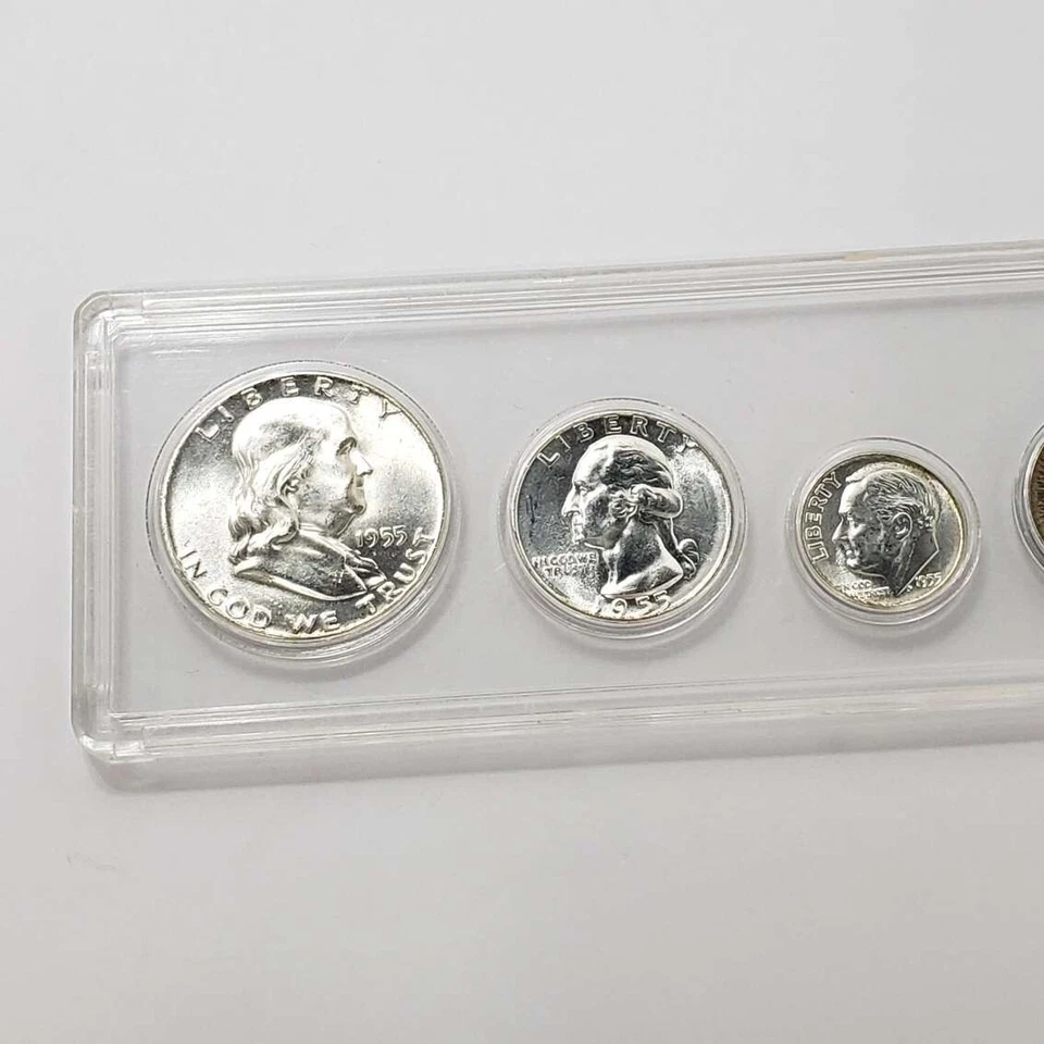 (1) 1955 United States Mint SILVER Philadelphia Year Set WHITMAN* Plastic Holder - Image 2 of 4