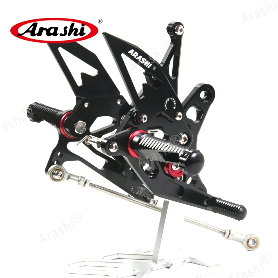 Reposapiés ajustables negro para Suzuki SV650 SV650S SV650X ABS 2016-2023 Foto 4 de 4