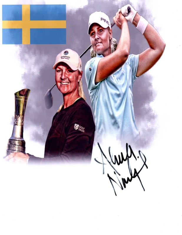 Anna Nordqvist LPGA superstar hand signed autograph 8x10 golf photo coa Sweden d