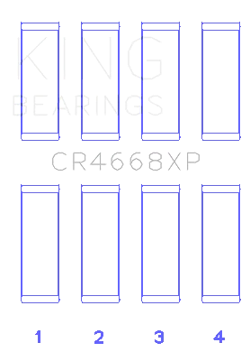 JUEGO DE COJINETES DE BIELA para HYUNDAI G4KE, G4KC Foto 2 de 4