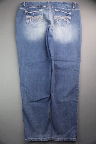 Pantalones de mezclilla ajustados para mujer Lane Bryant puntada gruesa elásticos talla 20 (39x30) - Imagen 6 de 8