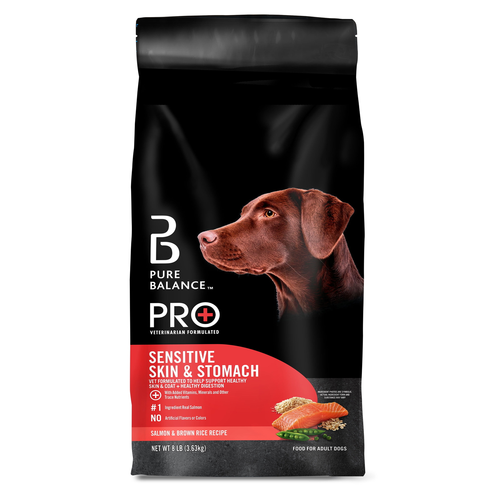 Pure Balance Pro+ Sensitive Skin & Stomach Dog Food, Salmon & Rice Recipe