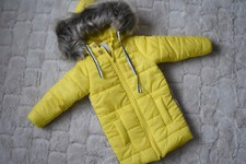 BRAND NEW Toddler Winter Yellow Jacket/Coat With Artificial Fur With Gift Box